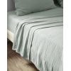 Drap plat 240x300 cm Gaze de coton unie GAÏA Eucalyptus