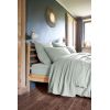 Drap plat 270x300 cm Gaze de coton unie GAÏA Eucalyptus