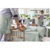 Nappe rectangle 150x350 cm Gaze de coton unie GAÏA Eucalyptus