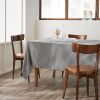 Nappe rectangle 150x350 cm Gaze de coton tissée teinte VICKIE Truffe