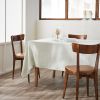 Nappe rectangle 150x350 cm Gaze de coton tissée teinte VICKIE Eucalyptus