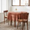Nappe ronde 180 cm Gaze de coton unie GAÏA Terracotta