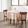 Nappe ronde 180 cm Gaze de coton unie GAÏA Guimauve