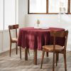 Nappe ronde 180 cm Gaze de coton unie GAÏA Lie de vin