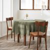 Nappe ronde 180 cm Gaze de coton unie GAÏA Romarin
