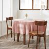 Nappe ronde 180 cm Gaze de coton unie GAÏA Rose pêche