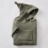 Poncho enfant mixte 2/5 ans Gaze de coton unie GAÏA Romarin