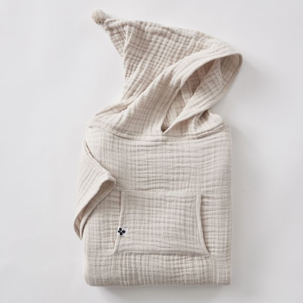 Poncho enfant mixte 6/10 ans Gaze de coton unie GAÏA Pampa