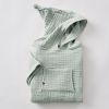 Poncho enfant mixte 6/10 ans Gaze de coton unie GAÏA Eucalyptus