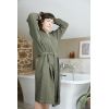 Peignoir kimono mixte S/M Gaze de coton unie GAÏA Romarin