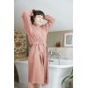 Peignoir kimono mixte S/M Gaze de coton unie GAÏA Rose pêche