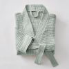 Peignoir kimono mixte S/M Gaze de coton unie GAÏA Eucalyptus
