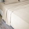 Drap plat 240x300 cm Flanelle unie CANDICE Sable