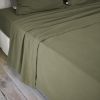Drap plat 240x300 cm Flanelle unie CANDICE Romarin
