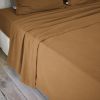 Drap plat 240x300 cm Flanelle unie CANDICE Camel