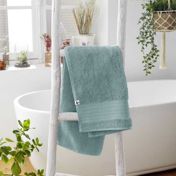 Serviette de toilette 50x90 cm GARANCE Bleu glacier