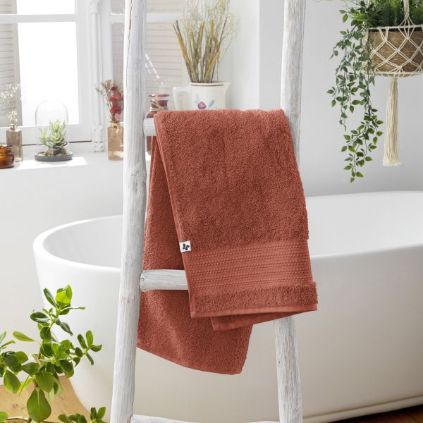 Serviette de toilette 50x90 cm GARANCE Terracotta