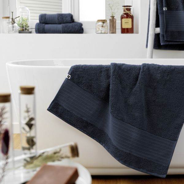 Serviette de douche 70x130 cm GARANCE Minuit