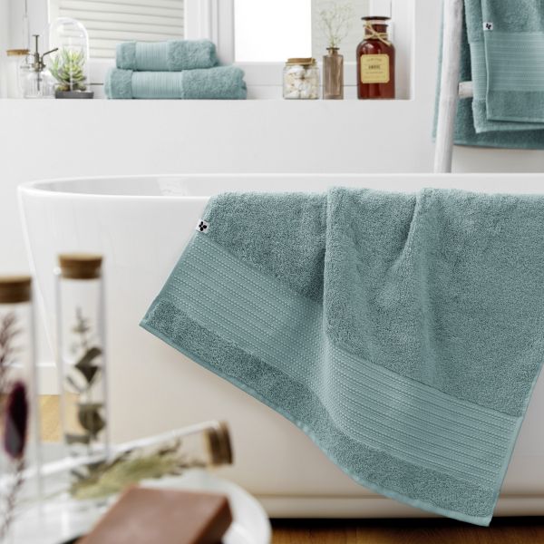 Serviette de douche 70x130 cm GARANCE Bleu glacier