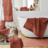 Serviette de douche 70x130 cm GARANCE Terracotta