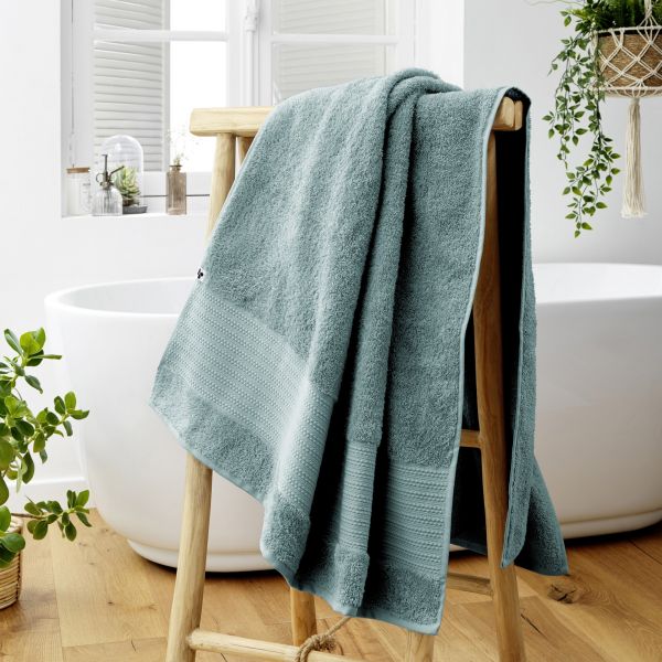Serviette de bain 90x150 cm GARANCE Bleu glacier