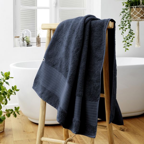 Serviette de bain 90x150 cm GARANCE Minuit