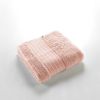 Serviette de toilette 50x90 cm Éponge unie GARANCE Rose poudré