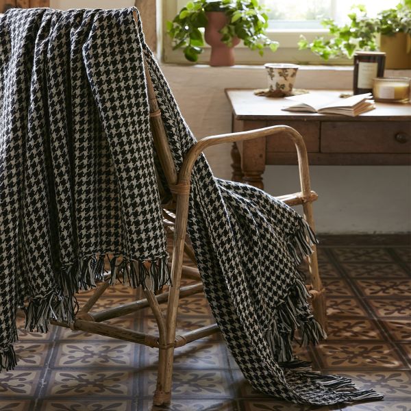 Plaid à franges 180x220 cm RPET GASPARD