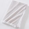 Fouta avec franges 95x180 cm Coton tissé teint + éponge NAËL Corail