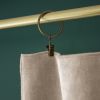 Rideau ajustable + 8 anneaux pince 140x270 cm Velours de coton CÉSAR Pampa