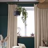 Rideau ajustable + 8 anneaux pince 140x270 cm Velours de coton CÉSAR Pampa
