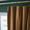 Rideau ajustable + 8 anneaux pince 140x270 cm Velours de coton CÉSAR Camel