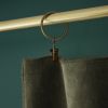 Rideau ajustable + 8 anneaux pince 140x270 cm Velours de coton CÉSAR Thym