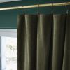 Rideau ajustable + 8 anneaux pince 140x270 cm Velours de coton CÉSAR Thym