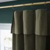 Rideau ajustable + 8 anneaux pince 140x270 cm Velours de coton CÉSAR Thym