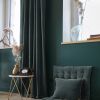 Rideau ajustable + 8 anneaux pince 140x270 cm Velours de coton CÉSAR Ardoise