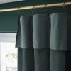 Rideau ajustable + 8 anneaux pince 140x270 cm Velours de coton CÉSAR Ardoise