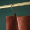 Rideau ajustable + 8 anneaux pince 140x270 cm Velours de coton CÉSAR Terracotta