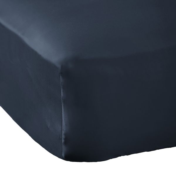 Drap housse 180x200 cm Bambou SALOMÉ Minuit