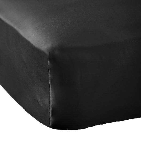 Drap housse 140x190 cm Bambou SALOMÉ Truffe