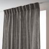 Rideau galon fronceur 140x240 cm Gaze de coton unie GAÏA Granit