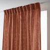Rideau galon fronceur 140x240 cm Gaze de coton unie GAÏA Terracotta