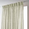 Rideau galon fronceur 140x240 cm Gaze de coton unie GAÏA Vert d'eau