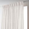 Rideau galon fronceur 140x240 cm Gaze de coton unie GAÏA Chantilly