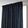 Rideau galon fronceur 140x240 cm Gaze de coton unie GAÏA Minuit