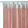 Rideau galon fronceur 140x240 cm Gaze de coton unie GAÏA Rose pêche