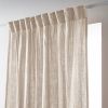 Rideau galon fronceur 140x240 cm Gaze de coton unie GAÏA Pampa