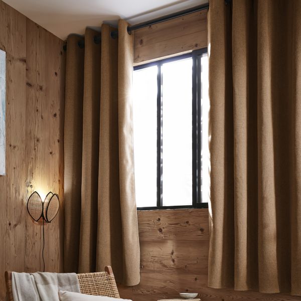 Rideau 140x180 cm Occultant + polaire BJORN Camel
