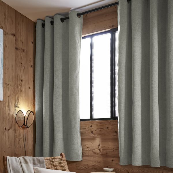 Rideau 140x180 cm Occultant + polaire BJORN Eucalyptus