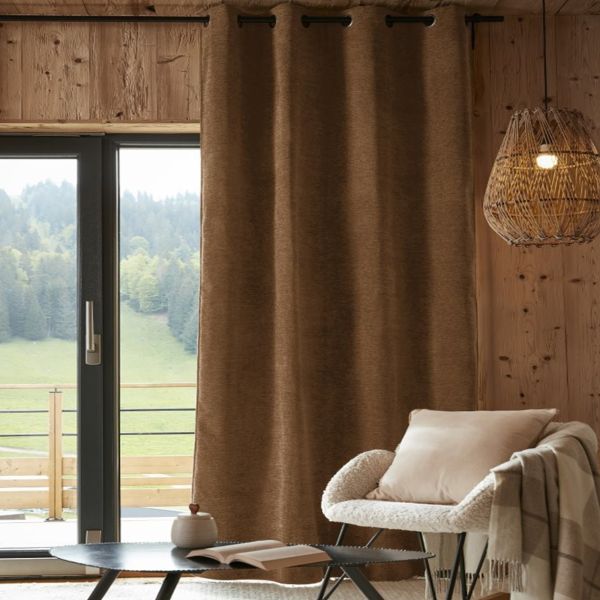 Rideau 140x240 cm Occultant + polaire BJORN Camel